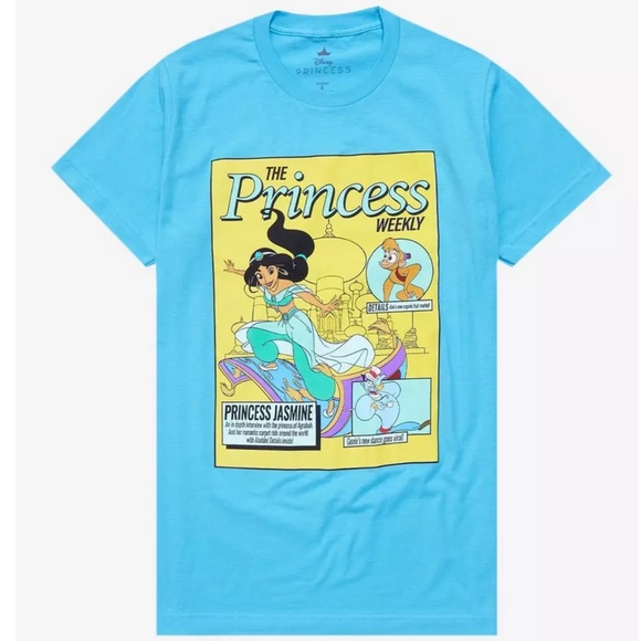 Disney Aladdin Princess Jasmine Magazine Cover T-Shirt - BoxLunch Exclusive - Picture 1 of 3